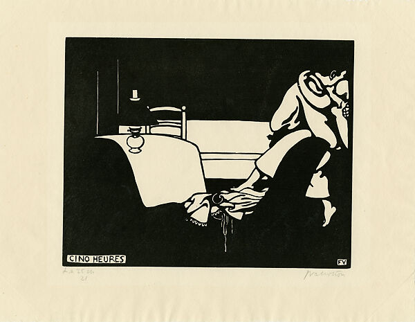 Five O’Clock, Intimacies VII (Cinq Heures, Intimités VII), Félix Vallotton (Swiss, Lausanne 1865–1925 Paris), Woodcut, block 