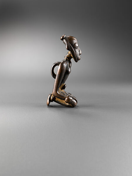 Kneeling Male Figure, Bronze, Dogon peoples 