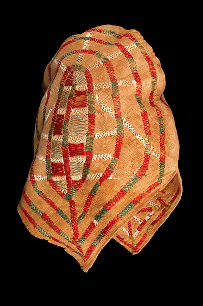 Bonnet, Cotton, silk, dye, Bamana peoples 