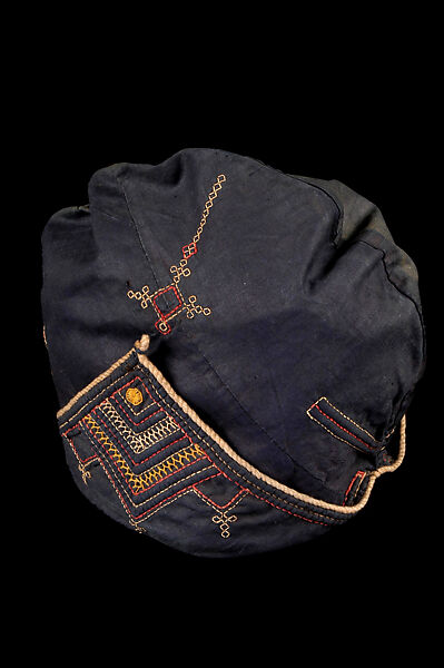 Bonnet, Cotton, dye, Mande peoples 