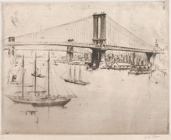 Manhattan, Alexander A. Blum (American, 1889–1969), Drypoint 