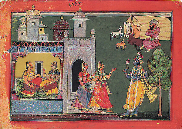 The Nayika Mudita: Folio from the Rasamanjari I Series