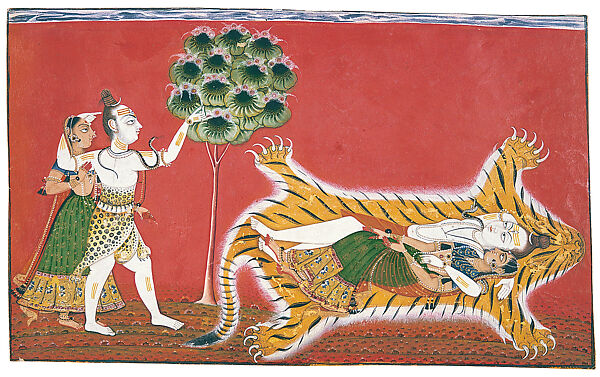 Shiva and Parvati as Ardhanishvara: Folio from the Rasamanjari II Series