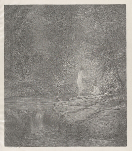 The Cascade, Bolton Brown (American, Dresden, New York 1864/65–1936 Woodstock, New York), Lithograph 
