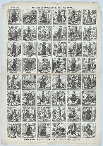 José Noguera - Broadside with 48 scenes relating to the life and ...