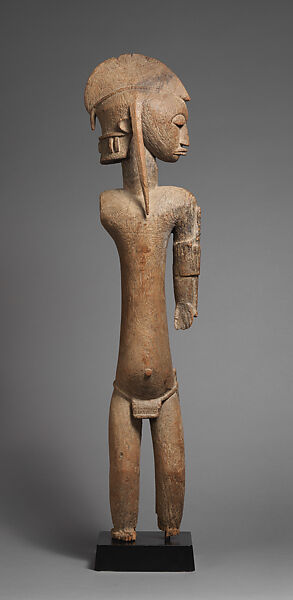 Male Figure with Head Turned, Wood, Bamana peoples 