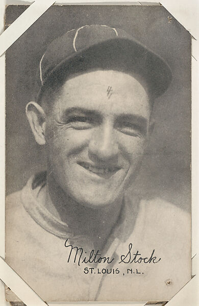 Milton Stock from Baseball Exhibits series (W461), Exhibit Supply Company, Commercial photolithograph 