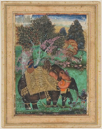 Sultan Ibrahim Adil Shah II Riding His Prized Elephant, Atash Khan