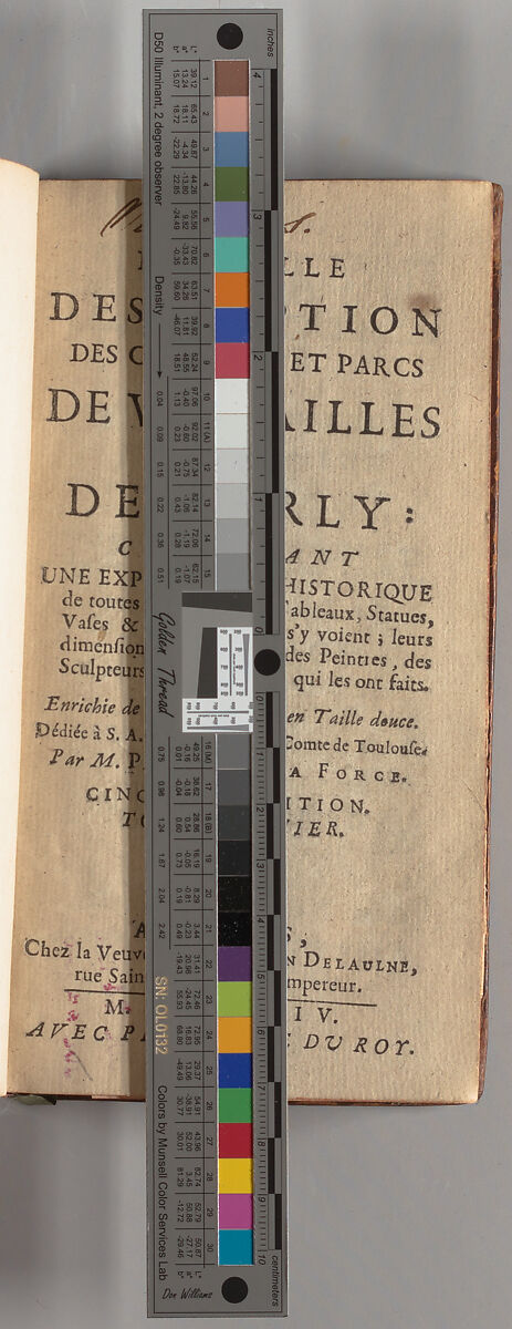 Nouvelle description des chateaux et parcs de Versailles et de Marly : contenant une explication historique de toutes les peintures, tableaux, statues, vases & ornemens qui s'y voient : leurs dimensions : & les noms des peintres, des sculpteurs & des graveurs qui les ont faits, Jean-Aimar Piganiol de La Force (1673–1753)