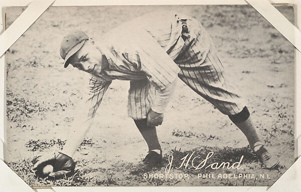 J. H. Sand from Baseball Exhibits series (W461), Exhibit Supply Company, Commercial photolithograph 