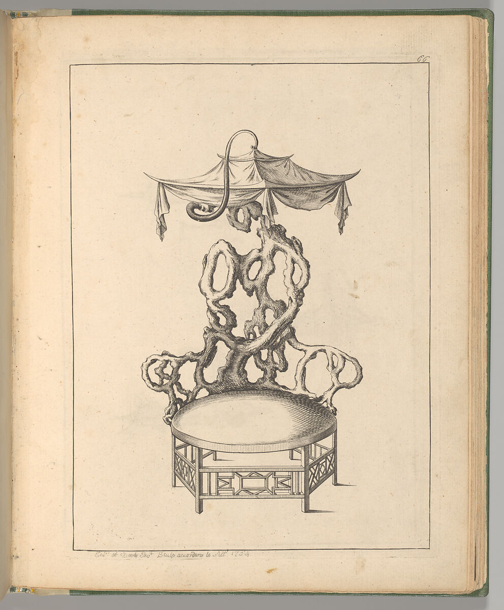 Plate 66: Arm Chair, from "A New Book of Chinese Designs", Etched and published by Matthias Darly (British, ca. 1721–1780 London), Etching and engraving 