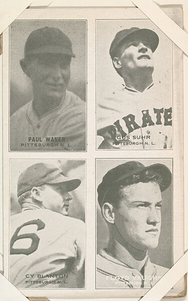 Pittsburgh N. L. from Four-On-One Baseball Exhibits series (W463), Exhibit Supply Company, Commercial photolithograph 