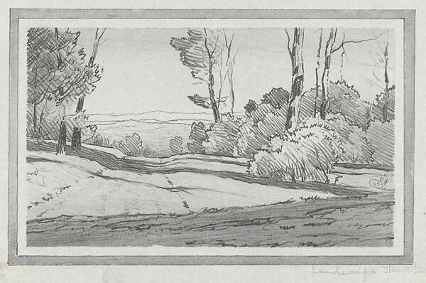 Landscape sketch, Bolton Brown (American, Dresden, New York 1864/65–1936 Woodstock, New York), Lithograph 