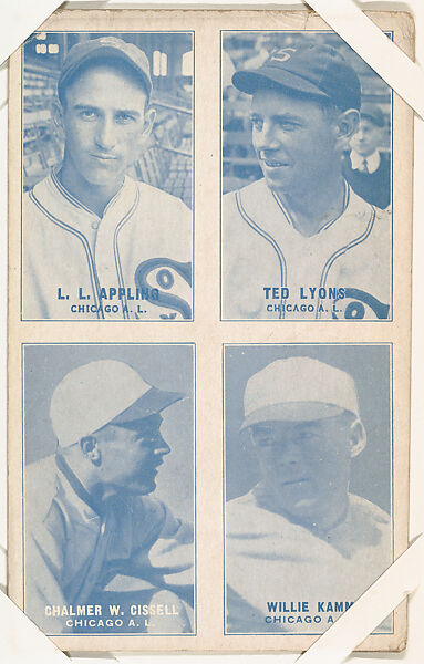 Chicago A. L. from Four-On-One Baseball Exhibits series (W463), Exhibit Supply Company, Commercial color photolithograph 