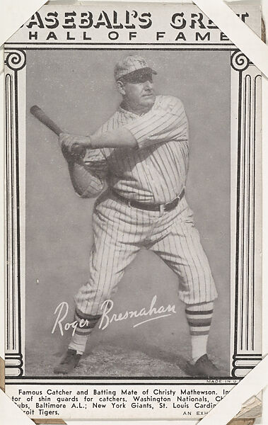 Rober Bresnahan from Hall of Fame Baseball Exhibits series (W464), Exhibit Supply Company, Commercial photolithograph 