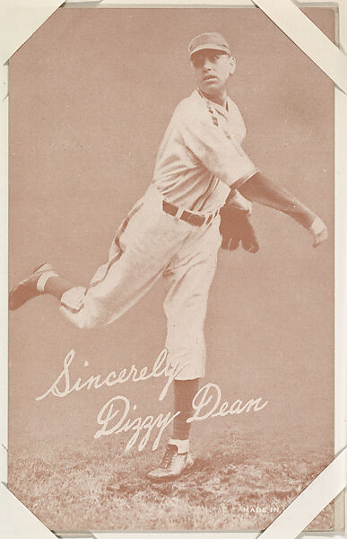 Dizzy Dean from Salutations Baseball Exhibits series (W462), Exhibit Supply Company, Commercial color photolithograph 