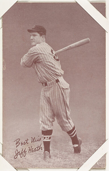 Jeff Heath from Salutations Baseball Exhibits series (W462), Exhibit Supply Company, Commercial color photolithograph 