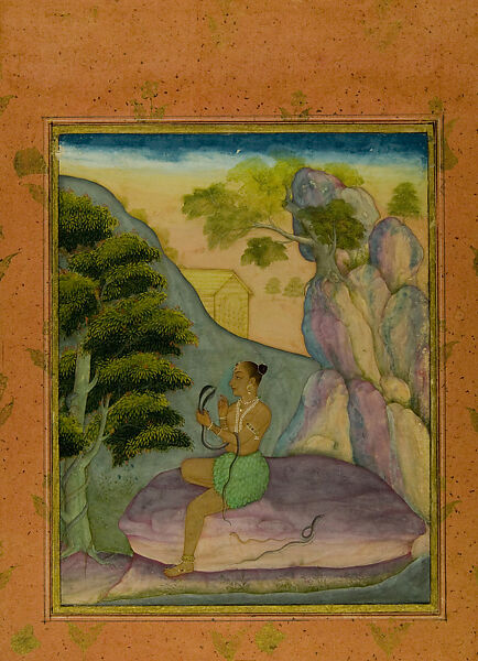 Asavari Ragini: Folio from a Ragamala Series, Ruknuddin (active late 17th century), Opaque watercolor on paper, India (Bikaner, Rajasthan) 