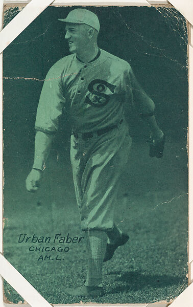 Urban Faber from Baseball Exhibits series (W461), Exhibit Supply Company, Commercial color photolithograph