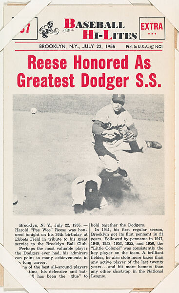 Pee Wee Reese / 15 Different Baseball Cards Featuring Pee Wee