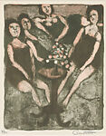 Bon Noel, Federico Castellon (American (born Spain), Almeria 1914–1971 New York), Three color lithograph