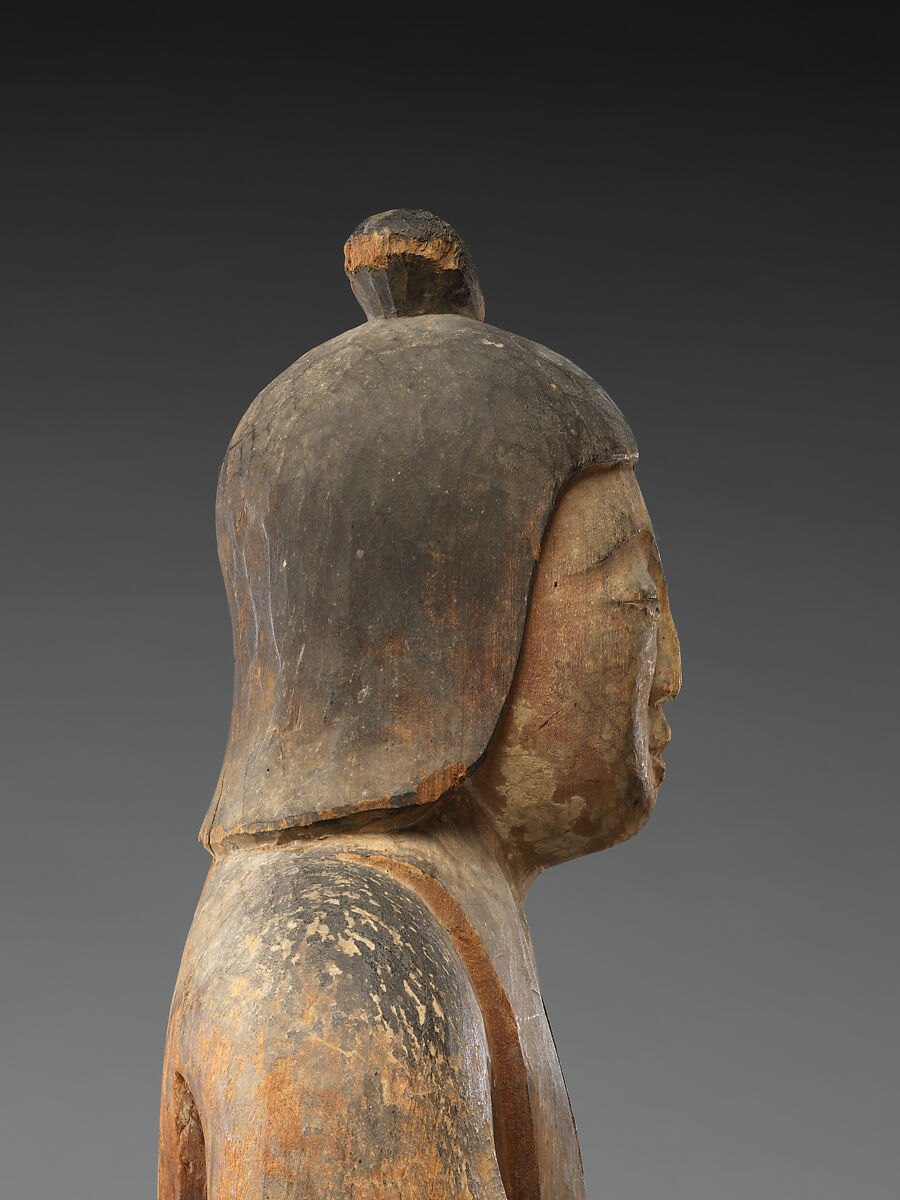 Female Shinto Deity, Japanese bigleaf magnolia with traces of color, Japan