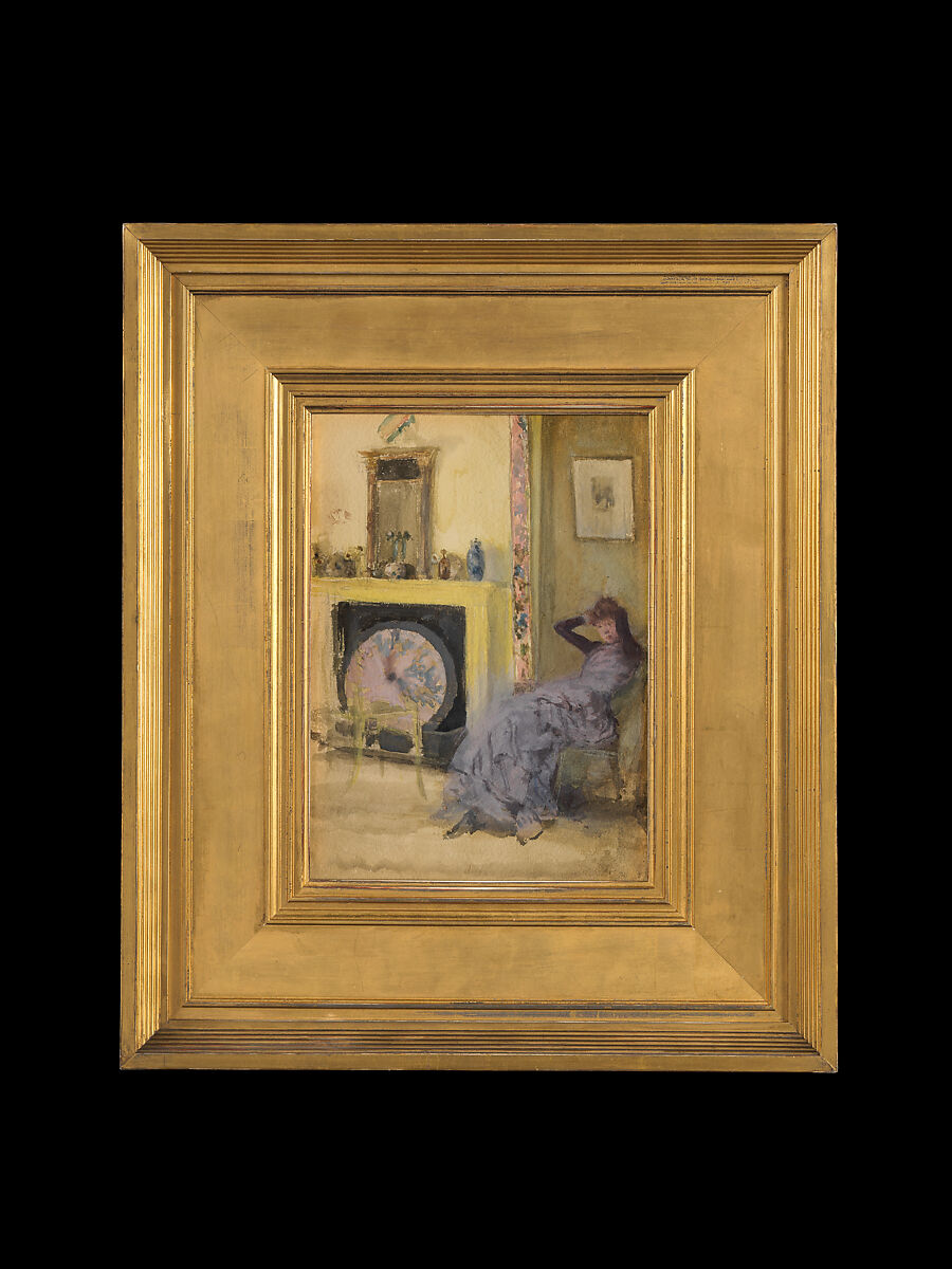 The Yellow Room, James McNeill Whistler (American, Lowell, Massachusetts 1834–1903 London), Watercolor and gouache on paperboard, American