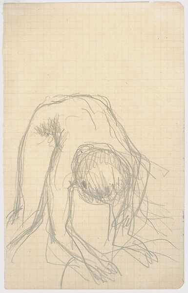 Bathing Nude, Pierre Bonnard (French, Fontenay-aux-Roses 1867–1947 Le Cannet), Graphite on graph paper 