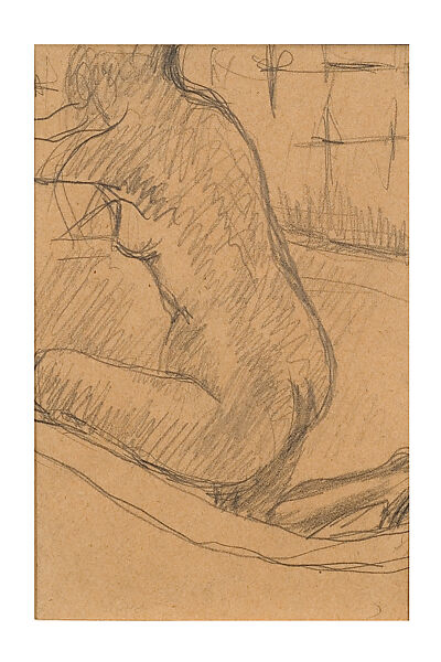 Nude Kneeling in the Bath, Pierre Bonnard (French, Fontenay-aux-Roses 1867–1947 Le Cannet), Graphite 