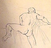 Man Seen from the Back, Théodore Gericault (French, Rouen 1791–1824 Paris), Graphite on tracing paper, laid down 