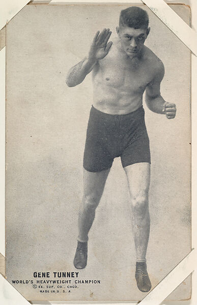 Gene Tunney from Boxers Exhibits series (W467), Exhibit Supply Company, Commercial photolithograph 