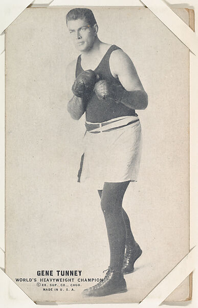Gene Tunney from Boxers Exhibits series (W467), Exhibit Supply Company, Commercial photolithograph 