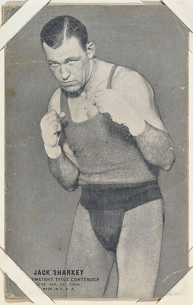 Jack Sharkey from Boxers Exhibits series (W467), Exhibit Supply Company, Commercial photolithograph 