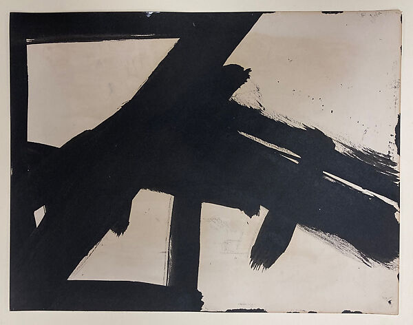 Untitled, Franz Kline (American, Wilkes-Barre, Pennsylvania 1910–1962 New York), Brush and black ink on paper 