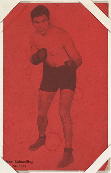 Max Schmelling from Boxers Exhibits series (W467), Exhibit Supply Company, Commercial color photolithograph 