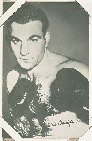 Anton Christoforidis from Boxers Exhibits series (W467), Exhibit Supply Company, Commercial photolithograph 