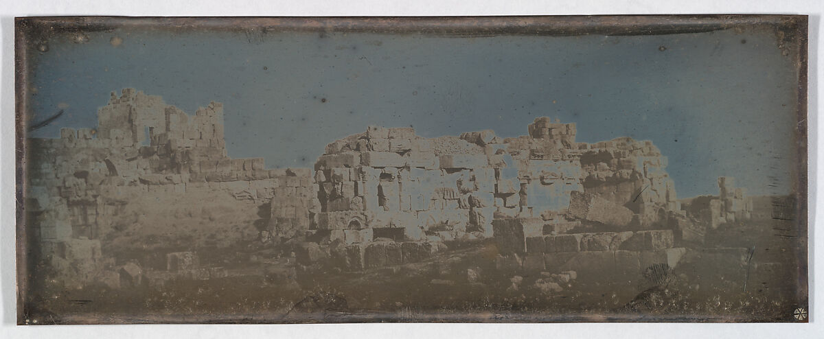 Hexagonal Court, Temple of Jupiter, Baalbek (290. Baalbec. 1843. Cour Hexagone.), Joseph-Philibert Girault de Prangey (French, 1804–1892), Daguerreotype 