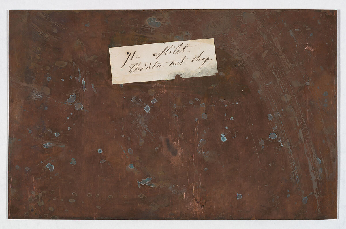 Capital, Greco-Roman Theater, Miletus (71. Milet. Théatre ant. chap.), Joseph-Philibert Girault de Prangey (French, 1804–1892), Daguerreotype