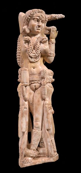 Figurine of a yakshi or courtesan, Ivory, India, Western Deccan, probably Bhokardan, Maharashtra