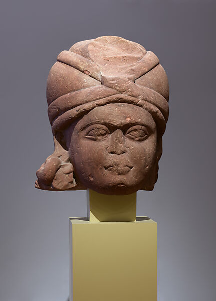 Head of a Yaksha, Sandstone, India, Mathura, Uttar Pradesh 