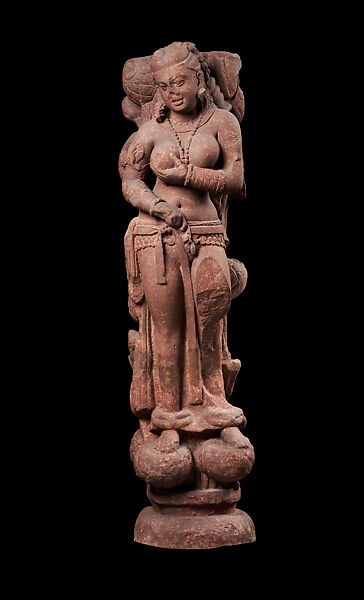 Goddess of abundance, Sri Lakshmi, Red sandstone, India, Jamalpur, Mathura, Uttar Pradesh