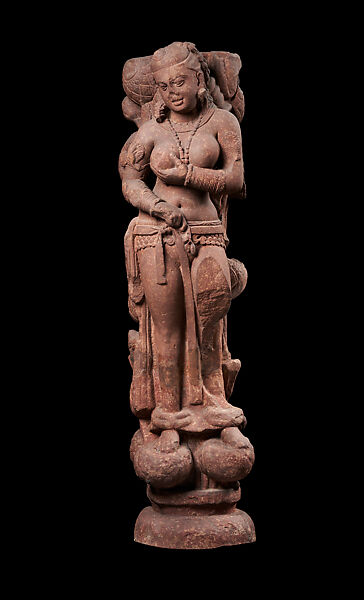 Goddess of abundance, Sri Lakshmi, Red sandstone, India, Jamalpur, Mathura, Uttar Pradesh 