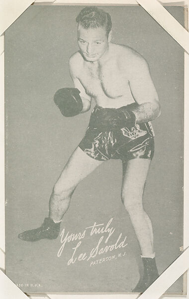 Lee Savold from Boxers Exhibits series (W467), Exhibit Supply Company, Commercial photolithograph 