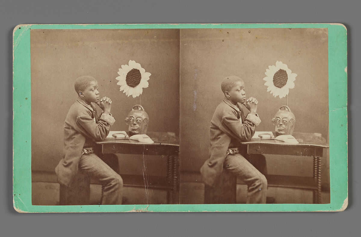 "An Aesthetic Darkey" from the "Aiken and Vicinity" series, James A. Palmer (Irish-American, 1825–1896), Albumen silver print from glass negative, American