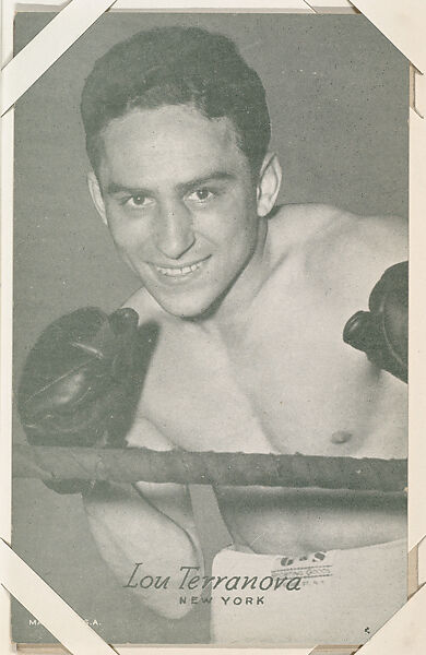 Lou Terranova from Boxers Exhibits series (W467), Exhibit Supply Company, Commercial photolithograph 