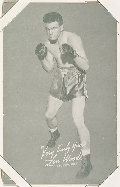 Lou Woods from Boxers Exhibits series (W467), Exhibit Supply Company, Commercial photolithograph 