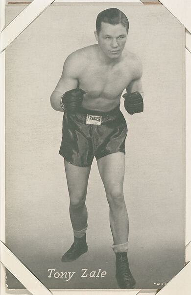 Tony Zale from Boxers Exhibits series (W467), Exhibit Supply Company, Commercial photolithograph 