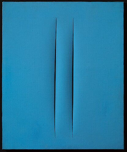 Spatial Concept, Expectations (Concetto Spaziale, Attese), Lucio Fontana (Italian, 1899–1968), Water‑based paint on canvas with slashes 