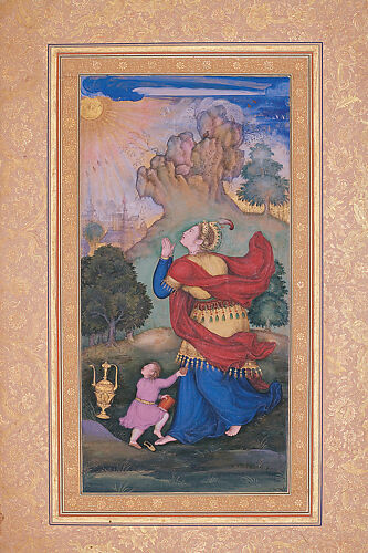 Woman Worshiping the Sun: Page from the Gulshan Album