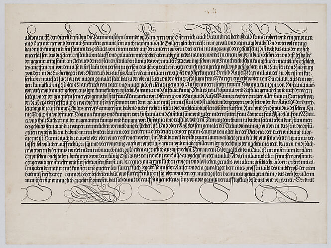 Explanatory Text, Part II, from the Arch of Honor, proof, dated 1515, printed 1517-18